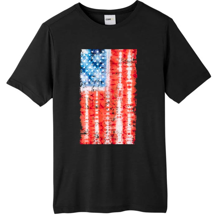 Cool Tie Dye USA American Flag ChromaSoft Performance T-Shirt