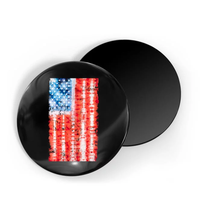 Cool Tie Dye USA American Flag Magnet