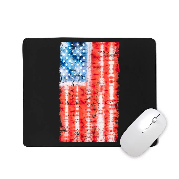 Cool Tie Dye USA American Flag Mousepad