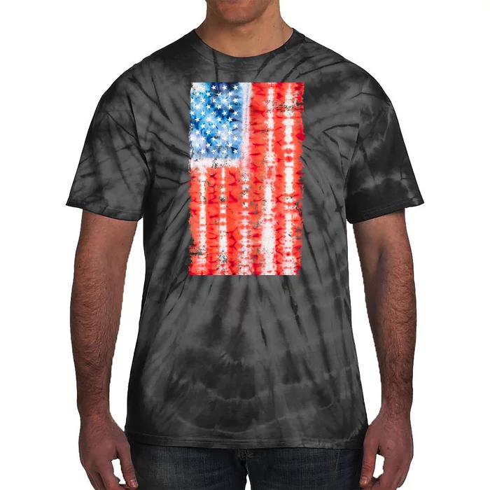 Cool Tie Dye USA American Flag Tie-Dye T-Shirt