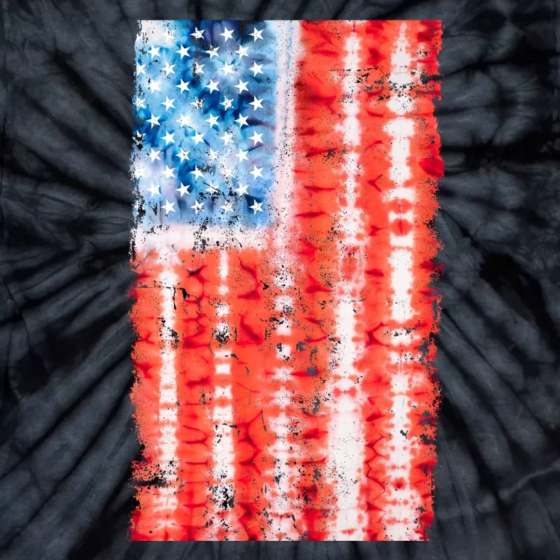 Cool Tie Dye USA American Flag Tie-Dye T-Shirt