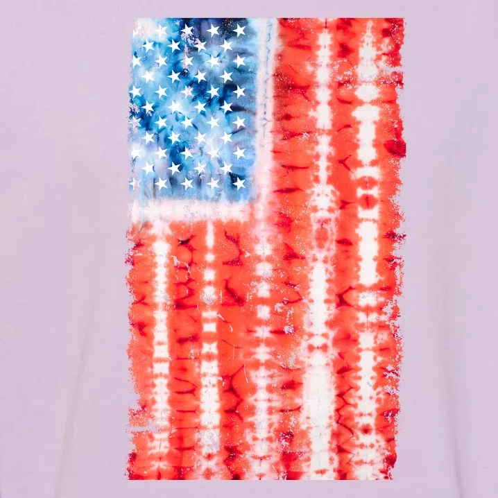 Cool Tie Dye USA American Flag Garment-Dyed Sweatshirt