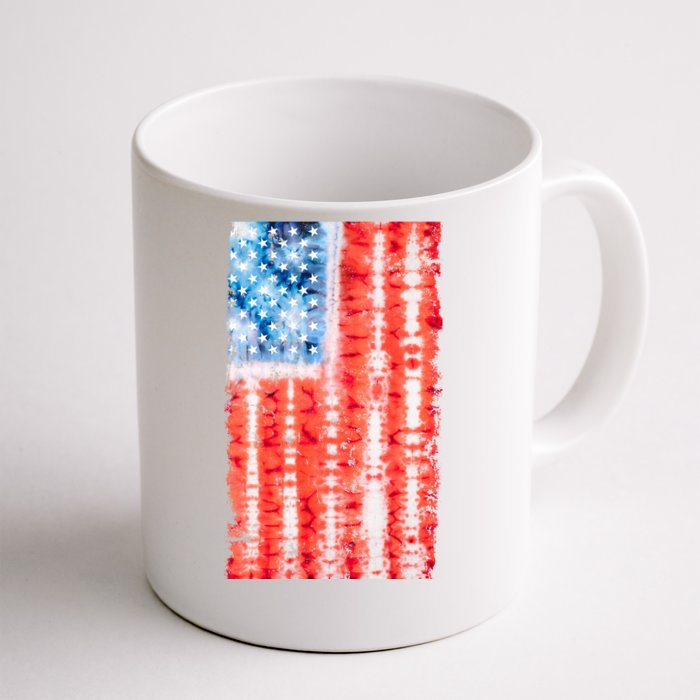 Cool Tie Dye USA American Flag Front & Back Coffee Mug