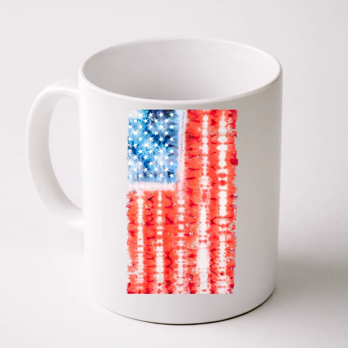 Cool Tie Dye USA American Flag Front & Back Coffee Mug