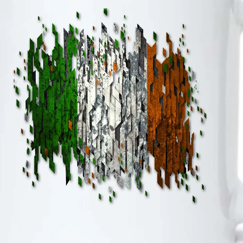 Cool Torn Irish Ireland Flag St. Patrick's Day Black Color Changing Mug