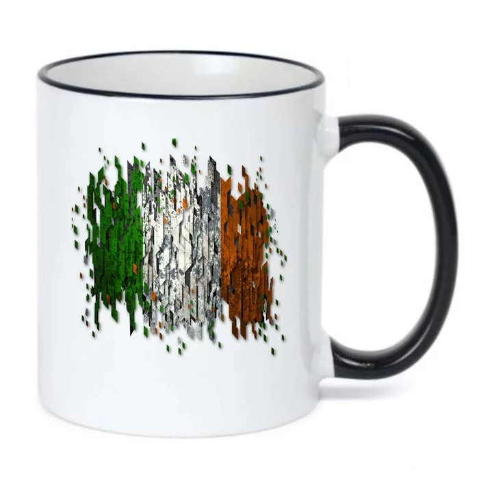 Cool Torn Irish Ireland Flag St. Patrick's Day Black Color Changing Mug