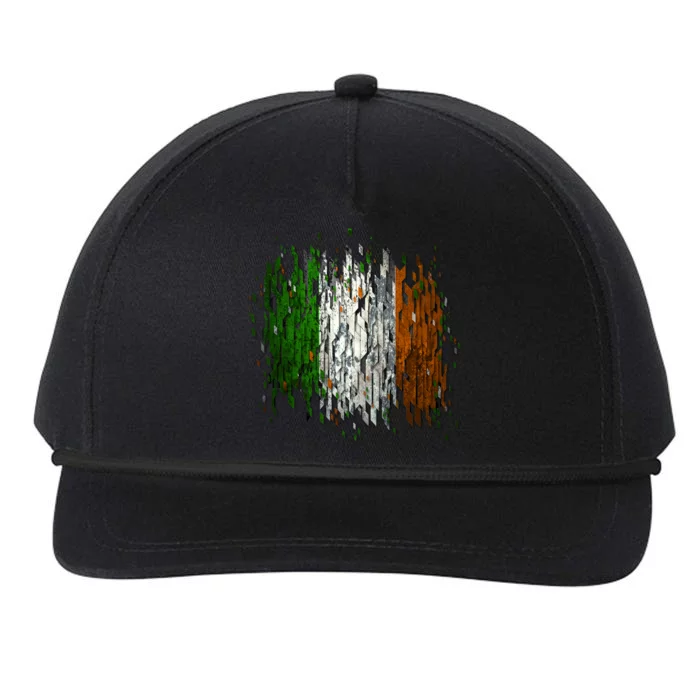 Cool Torn Irish Ireland Flag St. Patrick's Day Snapback Five-Panel Rope Hat