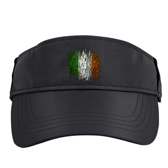 Cool Torn Irish Ireland Flag St. Patrick's Day Adult Drive Performance Visor