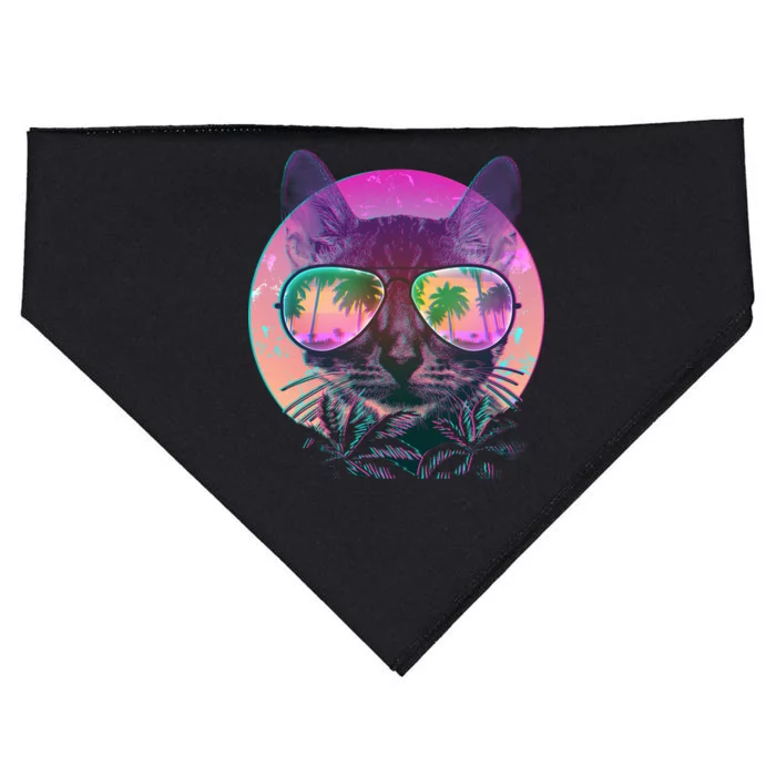 Cool Tropical Shade Cat USA-Made Doggie Bandana