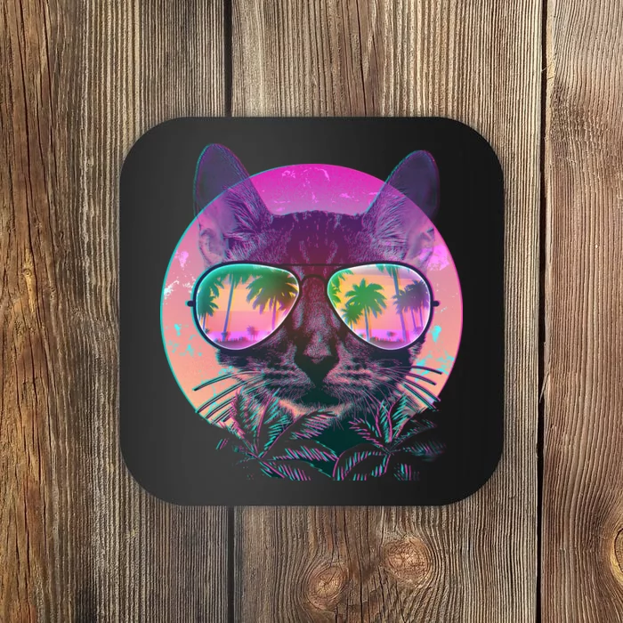 Cool Tropical Shade Cat Coaster