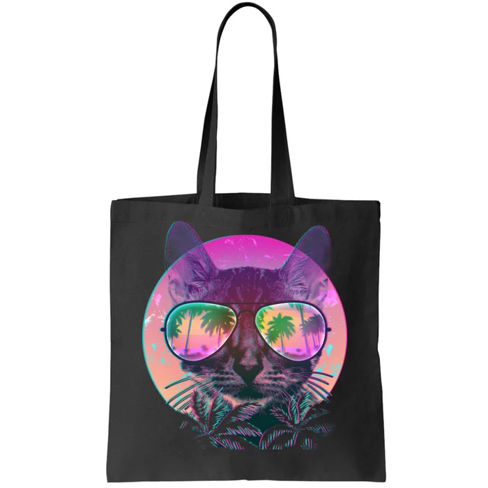 Cool Tropical Shade Cat Tote Bag