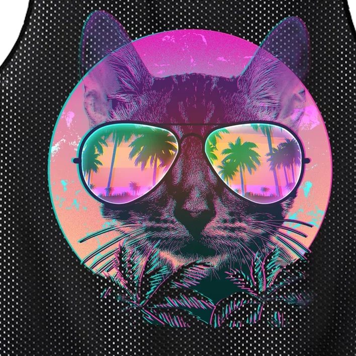 Cool Tropical Shade Cat Mesh Reversible Basketball Jersey Tank