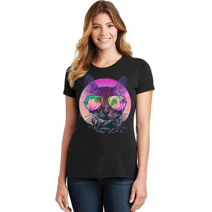 Cool Tropical Shade Cat Women's T-Shirt