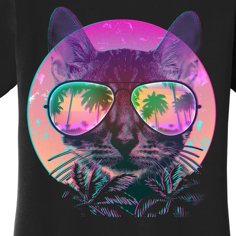 Cool Tropical Shade Cat Women's T-Shirt