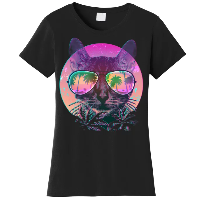 Cool Tropical Shade Cat Women's T-Shirt