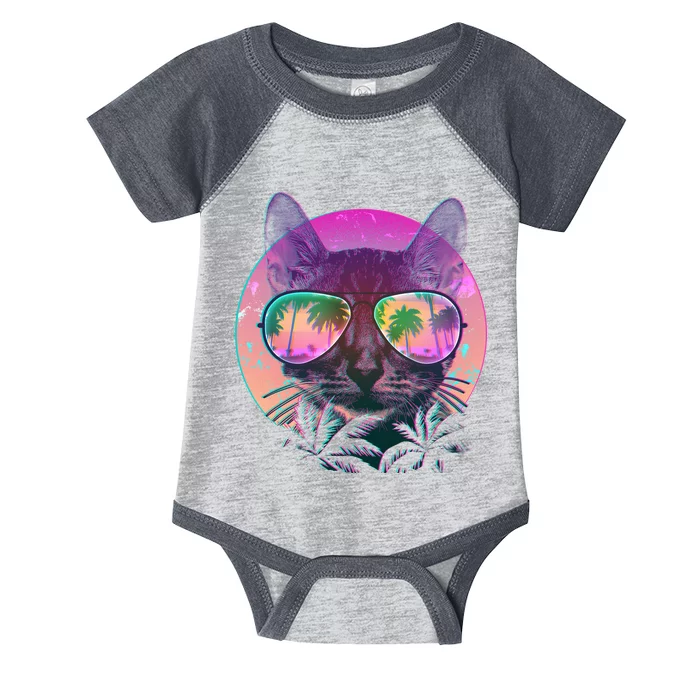 Cool Tropical Shade Cat Infant Baby Jersey Bodysuit