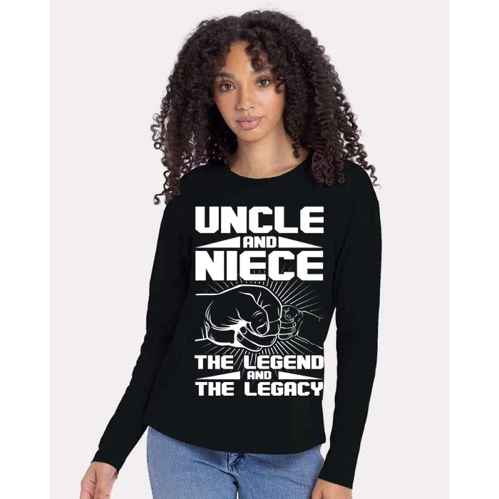 Cool Uncle And Niece The Legend And The Legacy Womens Cotton Relaxed Long Sleeve T-Shirt