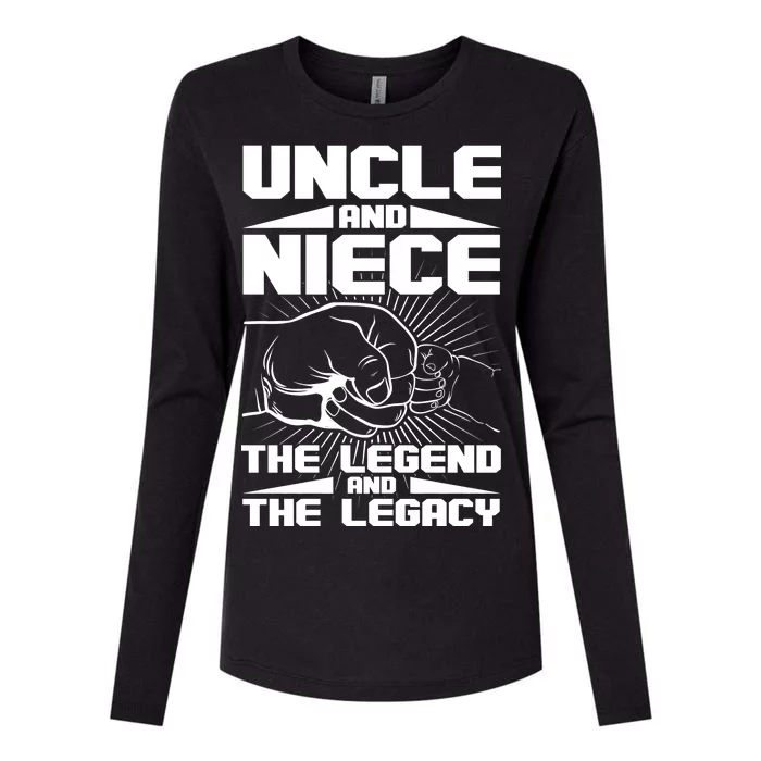 Cool Uncle And Niece The Legend And The Legacy Womens Cotton Relaxed Long Sleeve T-Shirt