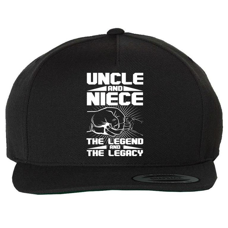 Cool Uncle And Niece The Legend And The Legacy Wool Snapback Cap