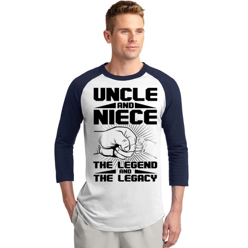 Cool Uncle And Niece The Legend And The Legacy Baseball Sleeve Shirt