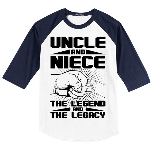 Cool Uncle And Niece The Legend And The Legacy Baseball Sleeve Shirt