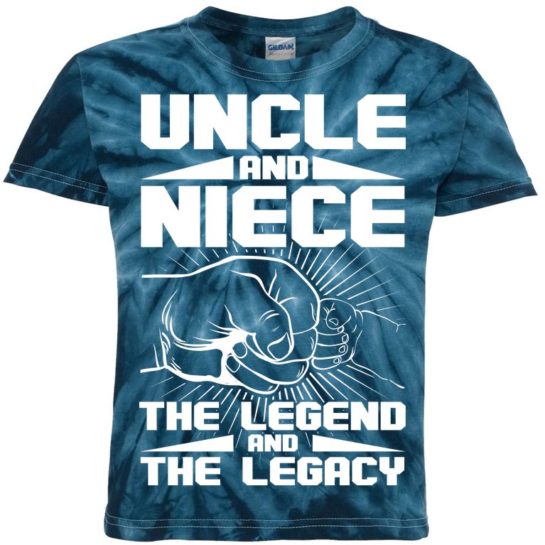 Cool Uncle And Niece The Legend And The Legacy Kids Tie-Dye T-Shirt