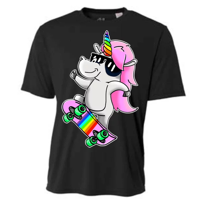 Cool Unicorn Skating Cooling Performance Crew T-Shirt