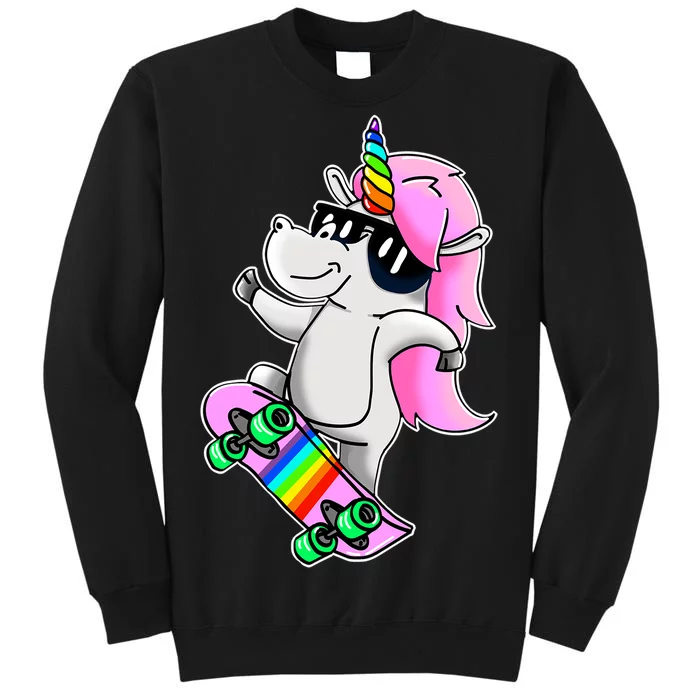 Cool Unicorn Skating Tall Sweatshirt