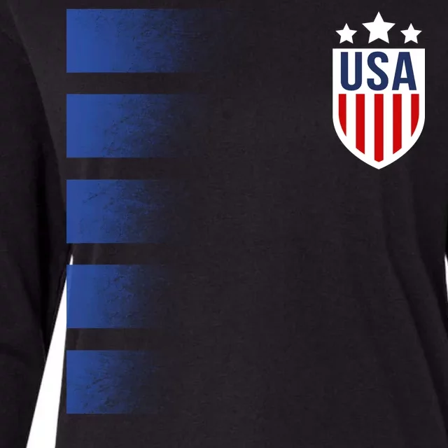 Cool USA Soccer Womens Cotton Relaxed Long Sleeve T-Shirt