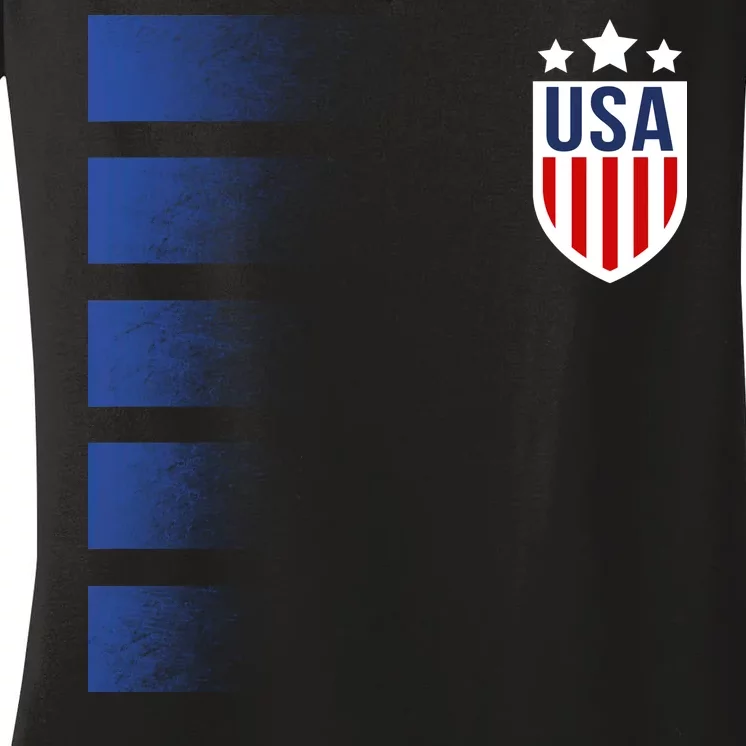 Cool USA Soccer Women's V-Neck T-Shirt