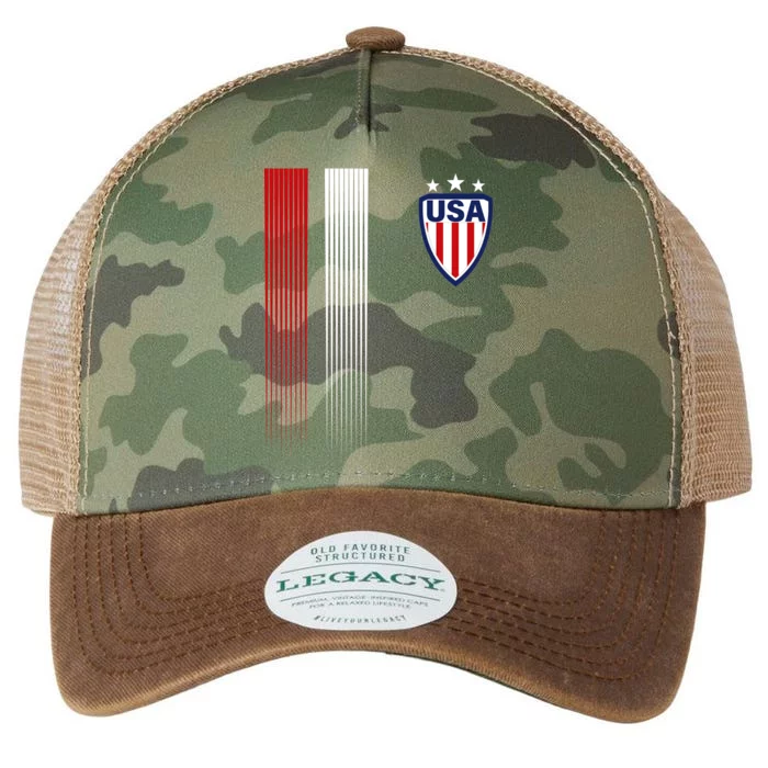 Cool USA Soccer Jersey Stripes Legacy Tie Dye Trucker Hat