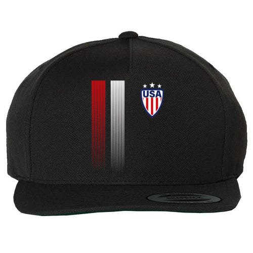 Cool USA Soccer Jersey Stripes Wool Snapback Cap