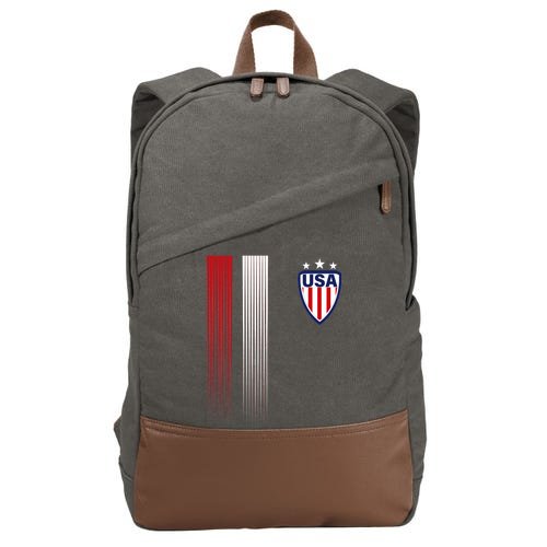 Cool USA Soccer Jersey Stripes Cotton Canvas Backpack