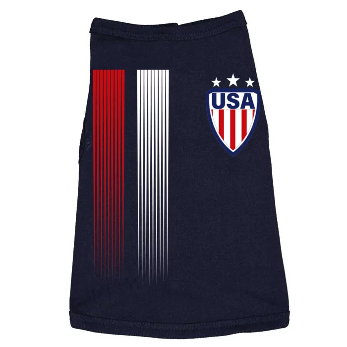 Cool USA Soccer Jersey Stripes Doggie Tank