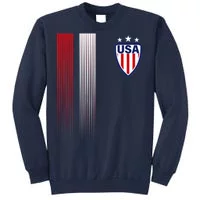 Cool USA Soccer Jersey Stripes Kids Long Sleeve Shirt