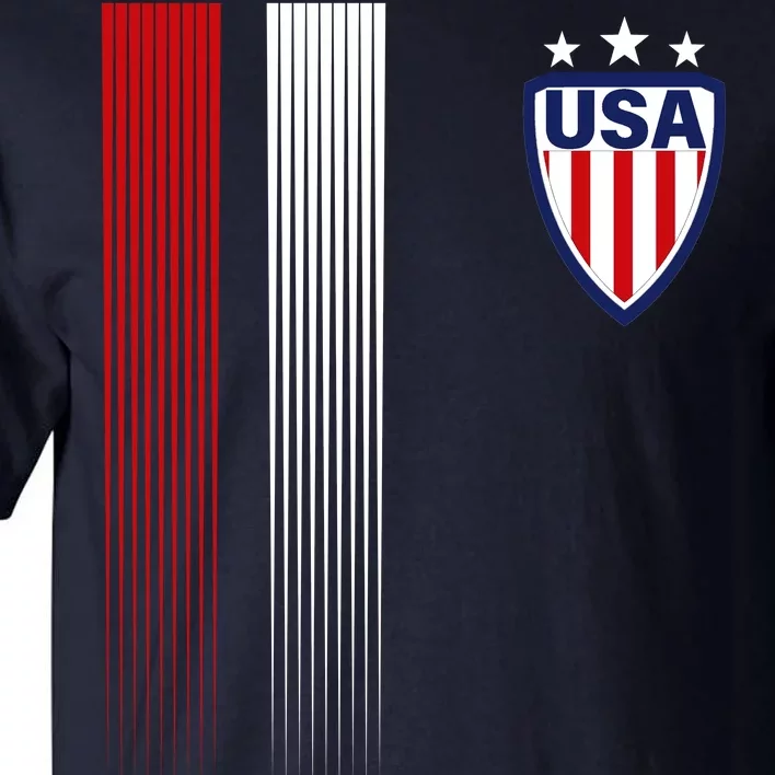 Cool USA Soccer Jersey Stripes Tall T-Shirt