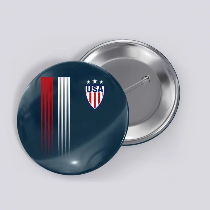 Cool USA Soccer Jersey Stripes Button