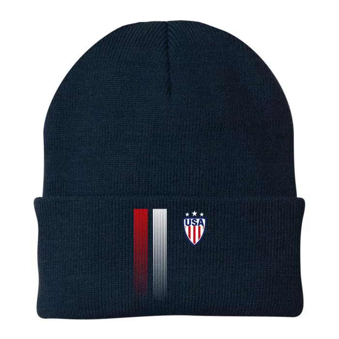 Cool USA Soccer Jersey Stripes Knit Cap Winter Beanie