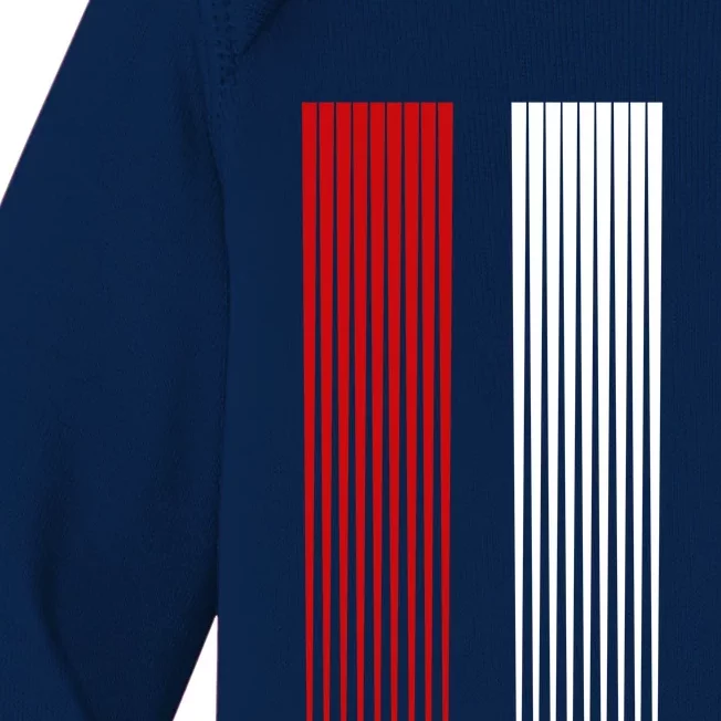 Cool USA Soccer Jersey Stripes Baby Long Sleeve Bodysuit