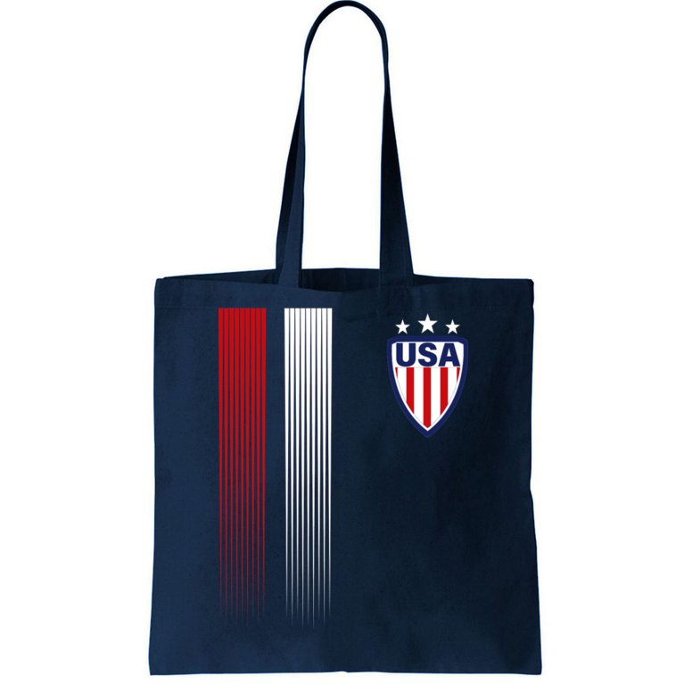 Cool USA Soccer Jersey Stripes Tote Bag