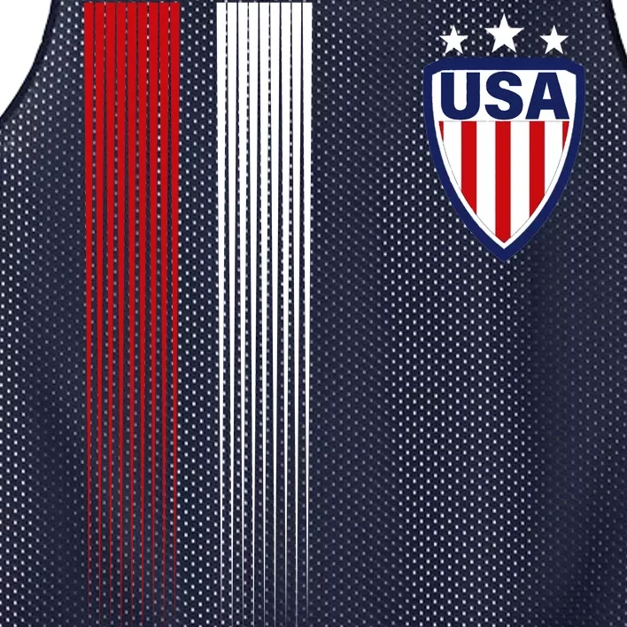 Cool USA Soccer Jersey Stripes Mesh Reversible Basketball Jersey Tank