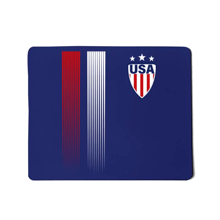 Cool USA Soccer Jersey Stripes Mousepad