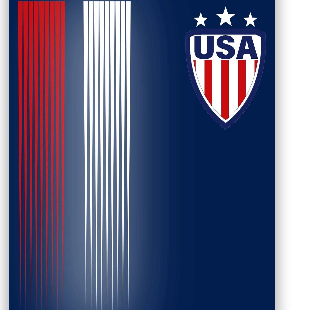 Cool USA Soccer Jersey Stripes Poster