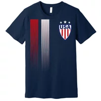 Cool USA Soccer Jersey Stripes Tie-Dye T-Shirt