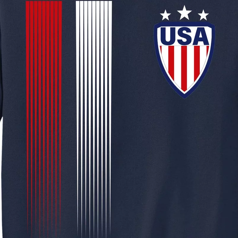Cool USA Soccer Jersey Stripes Tall Sweatshirt