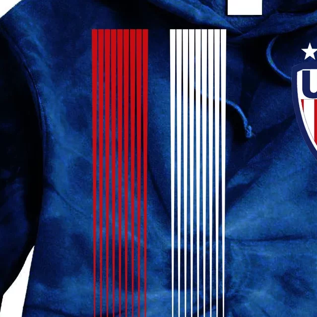 Cool USA Soccer Jersey Stripes Tie Dye Hoodie