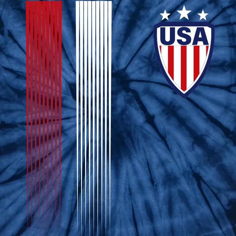 Cool USA Soccer Jersey Stripes Tie-Dye T-Shirt