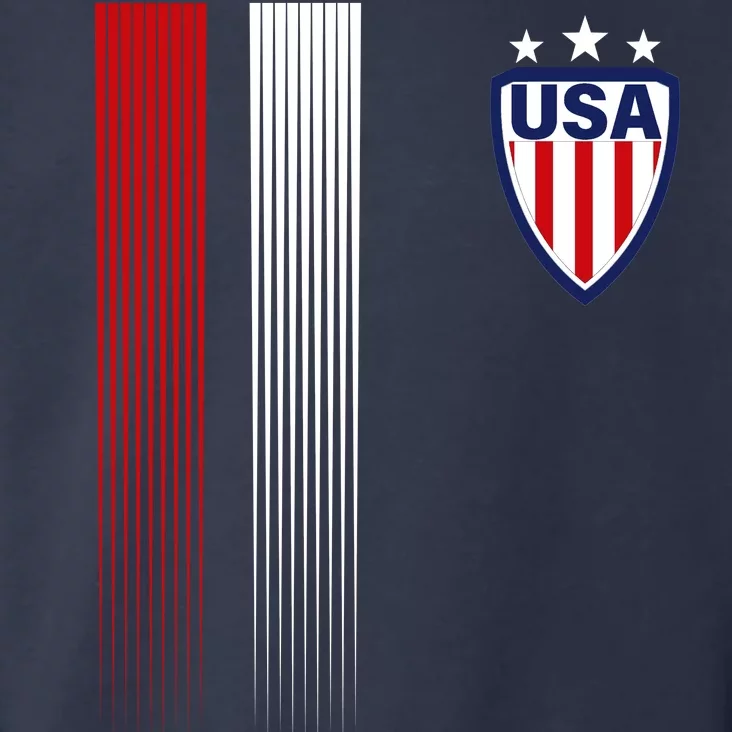 Cool USA Soccer Jersey Stripes Toddler Hoodie