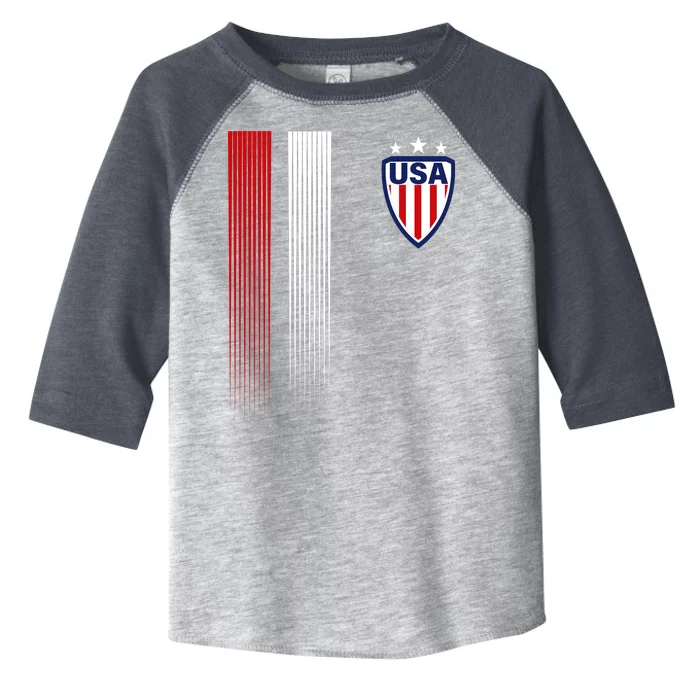 Cool USA Soccer Jersey Stripes Toddler Fine Jersey T-Shirt