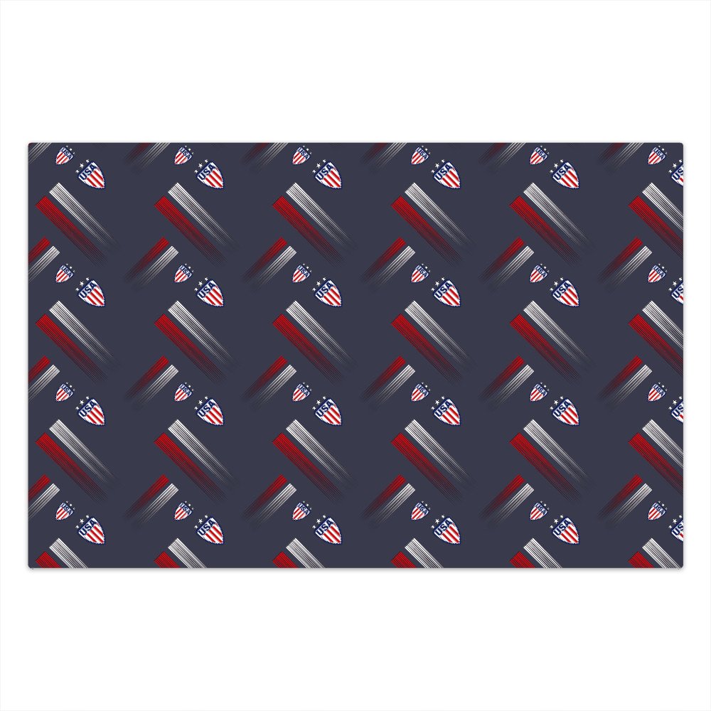 Cool USA Soccer Jersey Stripes Wrapping Paper